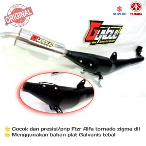 knalpot racing tornado zigma fiz r force f1zr alfa rc100 tameng copy Ahm suara garing warna hitam