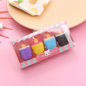 Penghapus Ice Cream Donat Lolipop 4pcs Penghapus Hapusan Alat Tulis Lucu Es Krim