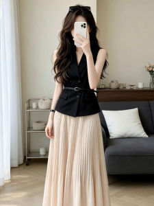 NIUVIES | Black Sleeveless High Sensibility Dress