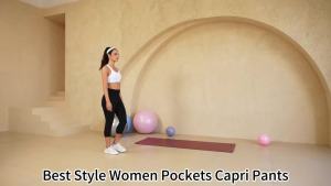 High Waisted Capri Pants for Women with Pockets Tummy Control No See Through Workout Running Yoga Athletic Push Up Gym Leggings