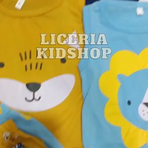 LICERIA - Setelan Singlet Anak Cowok Motif Animal / Set Anak Laki Laki Terbaru/ Setelan Anak Tterpopuler Motif Karakter Hewan Usia 0-4 tahun