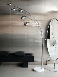 Bauhaus Style Iron Floor Lamp Nordic Luxury Art Bedroom Headboard Light Living Room Sofa Side Designer Tanggu Warehouse Retro