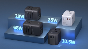 𝐓𝐫𝐮𝐬𝐦𝐢 Universal Adaptor 68W 5Port Dual USB Type C Kabel PD GaN Travel Charger Fast Charging