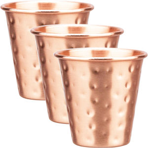 3/4Pcs New 60ml 100% Copper Cups Mini Pure Solid Moscow Mule PURE Copper Mugs-Shaped 2oz Cocktail Cups Beer Milk Mug Drinkware