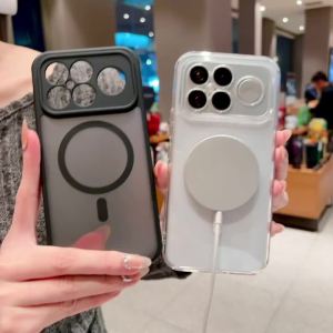 szhaiyu | For Magsafe Magnetic Frosted Translucent Phone Case for Xiaomi Redmi K80 90 Note 15 14 13 Pro Plus MI Poco X7 X8 Pro Max Cover