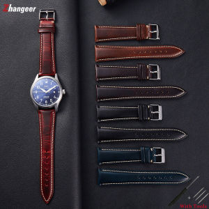 Zhangeer Vintage Oil Wax Genuine Leather Watch Strap 18mm 19mm 20mm 21mm 22mm Universal Head Layer Cowhide Watchband Accessories Pin Buckle With Tools