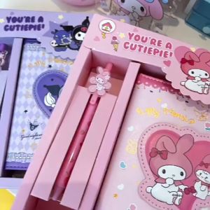 Sanrio Diary Book Journal Book Gift Box Set Student Color Page Notebook Notepad Set 可爱卡通三丽鸥手账本礼盒套装学生彩页笔记本记事薄