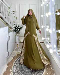 ALISHA MUSLIM FASHION SYARI CERUTY ARMANY SET GAMIS KHIMAR [SALE] GAMIS CERUTY RENDA FASHION MUSLIM // BISA COD // HARGA MURAH // GROSIR ECER