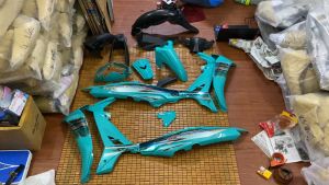 Bộ vỏ nhựa xe máy Sirius hàng Việt Nam loại 1 màu Ngọc Bích