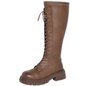 Reemoor | Fleece Lined Retro Thick-Heel Bootie Boots