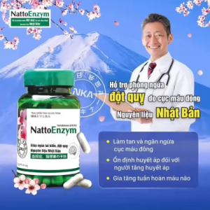NattoEnzym DHG - Viên uống hỗ trợ sức khỏe tim mạch giúp lưu thông máu hộp 3 vỉ x 10 viên
