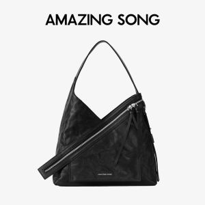 Handheld and Crossbody Tote Bag Leather