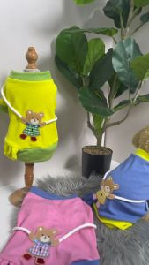 KAWAII QA°05 Adorable Bear-Themed Pet Shirt with Summer Crossbody Belt Style
