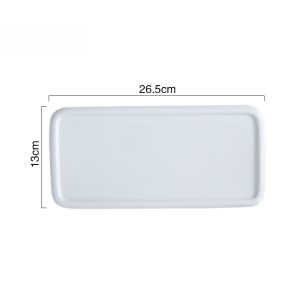 Đĩa Sứ Trắng Vuông Lớn Đĩa Đựng Bánh Mì Kiểu Châu Âu Đĩa Đựng Tráng Miệng Đĩa Sushi Sashimi Đĩa Trưng Bày Khách Sạn