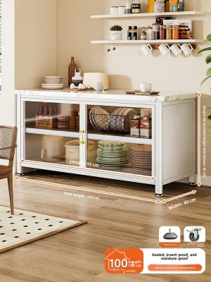 JUMEISHI | Extendable Multilevel Mobile Kitchen Island Cart