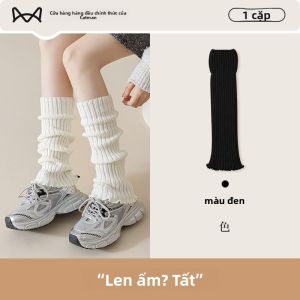 Tất nữ MiiOW Cat Person bằng lông cừu ống dài chống trượt