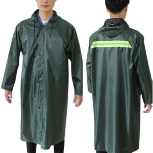 Áo Mưa Dài Dày Chống Thấm Nước Cho Nam Áo Mưa Bảo Vệ Môi Trường Hai Sọc Phản Quang Dài Bảo Vệ Chống Nước Cho Người Lớn