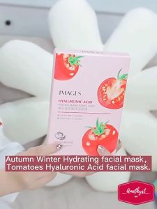 COMBO 30 Miếng Mặt Nạ Cà Chua Images Tomato Hyaluronic Acid Moisturizing Facial Mask Kiềm Dầu Giảm Mụn Chống Lão Hóa