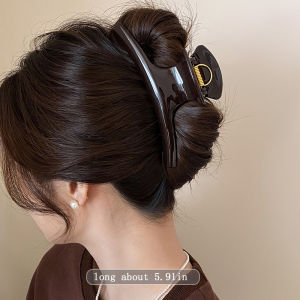 Elegant Solid 5.91in Large Hair Claw For Women Hair Ornament Long Thick Hair Hold Headband Claw Clip Hair Clip Hair Accessories