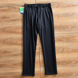 Business Casual Pure Color Modal Mixed Fabric Mens Long Pants Spring Summer Straight Leg Pants Youth Popular Style