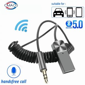 Bluetooth Aux Adapter Wireless Car Receiver Dongle USB to 3.5mm Jack Audio Music Mic Handsfree Auto Speaker Transmitter Cable