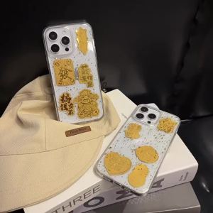 Ốp Lưng Thần Tài Mạ Vàng Cho iPhone 16 Pro Max 15 14 13 12 11 Công Chúa May Mắn Chống Sốc Trong Suốt Dẻo