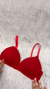 Bra Wanita Tanpa Kawat Busa Tipis TORI/VALERIE Full Cup Motif Polos Pakaian Dalam / Underwear TR059DRD