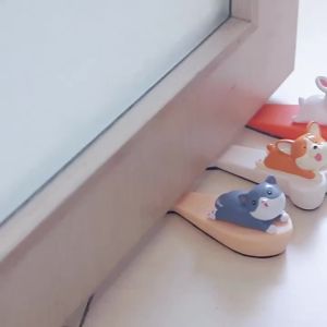 Miếng Chặn Cửa Hình Thú Hoạt Hình Bằng Silicon Mềm Mại An Toàn Dùng Cho Nhà Văn Phòng Chống Va Đập Cho Cửa