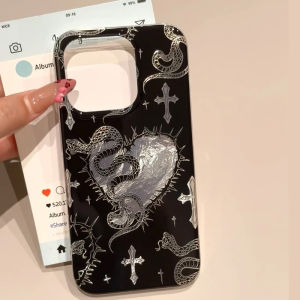 Black Pink Crocodile Snake Phone Case Creative Personality Protection Shell for Apple 16Pro iPhone 14Pro Max Xiaomi 15 Huawei Mate60 Honor 90 Vivox100k50p70Nova13Note12Reno11