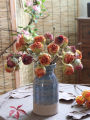 Vintage Rosebud Imitation Flower Artistic Oil Painting Style Decorative Living Room Dining Table Silk Flower Bouquet Home Decor. 