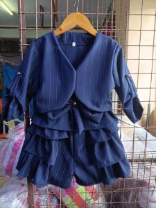 3 in 1 Terno outfit for kid Girl with Blazer ang ribbon 🎀 Terno Short Sleeveless and Blazer