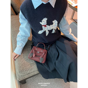 กระเป๋าหนังทรงหัวใจรูปใบหน้ายิ้ม Mini Red กระเป๋าหนังแท้สไตล์เคเลอร์ กระเป๋าสะพายไหล่แบบลำลองสำหรับผู้หญิง