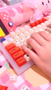 FANTASY T MALL 110+ Keys Mario Yellow & Orange Keycaps PBT Dye Sublimation Keycap Set Cherry Profile Durable Gaming Keyboard Caps Custom Replacement Keycaps for Mechanical Keyboard Setup