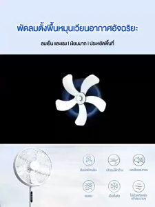 【ซื้อ1แถม1】พัดลมตั้งพื้น ปรับระดับได้ พัดลม 16 นิ้ว ถูกๆ ลมแรงเสียงเบาการใช้พลังงานต่ำ พัดลมติดผนัง พัดลมไฟฟ้า ปรับระดับได้ 8 ระดับ พัดลมรีโมต เสียงเงียบ ใบมีด 5 ใบ Stand Fan พร้อมฟังก์ชั่นจับเวลา พัดลมอุตสาหกรรมสไลด์ฐานกลม Fan ปรับแรงลมได้