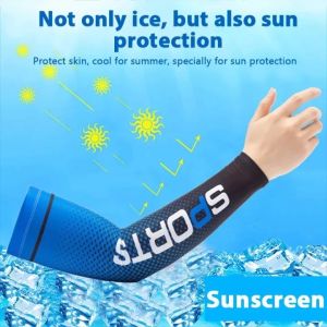 Ice Silk Sunscreen Sleeves Outdoor Arm Cool Sport Cycling Sleeves Long Gloves Sun UV Protection Hand Protector Cover Arm Sleeves
