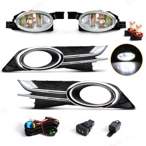 Honda Odyssey 2014-2017 Xe Ô Tô Cản Trước Đèn Sương Mù Halogen LED Bóng Đèn Trắng Chrome Bao Dây Công Tắc 12V Đèn Pha Hội
