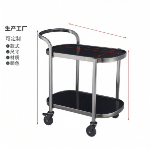 Luxury Multifunctional Quiet-Wheel Stainless Steel Food Cart