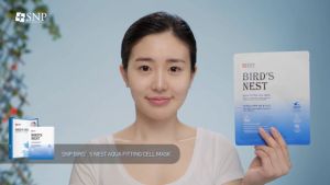 SNP Birds Nest Aqua Ampoule Mask Gold Collagen Moisture Ampoule Mask 25ml x 10sheets