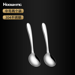 ช้อนกินซุปแบบหนา 304 สแตนเลส ด้ามยาว ช้อนกินอาหารสำหรับเด็ก ช้อนสำหรับใช้ในบ้าน ช้อนสำหรับดื่มน้ำซุป ช้อนสำหรับใช้ในบ้าน