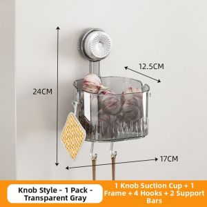 YUHANG | Wall-mounted No-drilling Kitchen Storage Basket for Garlic Ginger and Vegetables