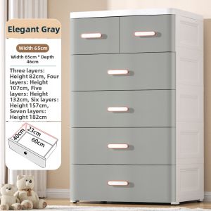 JILI | Thickened Drawer Type Home Storage Cabinet for Children Plastic Organizer