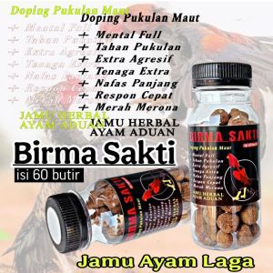 JAMU AYAM LAGA BIRMA SAKTI ISI 30 KAPSUL suplemet penambah stamina dan tenaga setan merah jalu aji