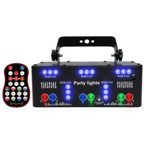 HCWE Factory Outlet RGBW 21 Eyes DMX512 LED Disco Party Events Projector Laser Show System Beam Laser Stage Light Equipment