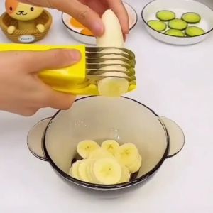 Easy Banana Slicer Hot Dog Peeler Household Fruit Salad Milkshake Cucumber Slicer Kitchen Gadgets
