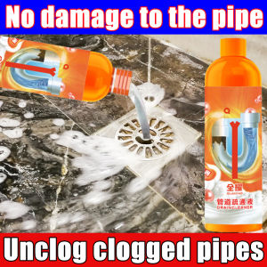 ✨Safe and efficient✨KDC Liquid sosa for drainage Sink and drain cleaner Declogger for drainage.Can dissolve hair residue and more.Drain cleaner clog remover Sink clogged remover Clogged remover drainage sink Clog remover clogged pipe
