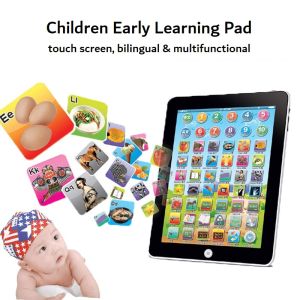 Touch screen Children Early Learning Pad educational tablet bilingual Ipad simulation kids toy tiktok mini computer abc
