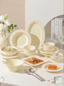 mornenjoy | Underglaze Creamy Style Ceramic Tableware