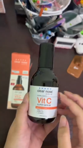 Clear Nose Vitamin C Super Serum Concentrate 120ML For Dull Pigmented & Sensitive Skin Erase Spots & Acne Marks Brighten Complexion Prevent Pigment Buildup Lightweight Non-Sticky Alcohol-Free Facial Serum