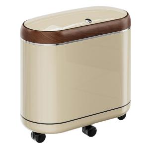 BAOJIAWANG | Aesthetic Narrow-gap Covered Movable Waste Bin