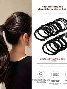 Durable Gentle High Elastic Multi-strand Braided Black Hair Rope